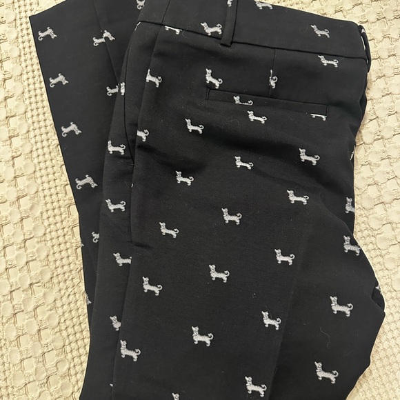LOFT Black Pants with Dog Pattern - Picture 6 of 6